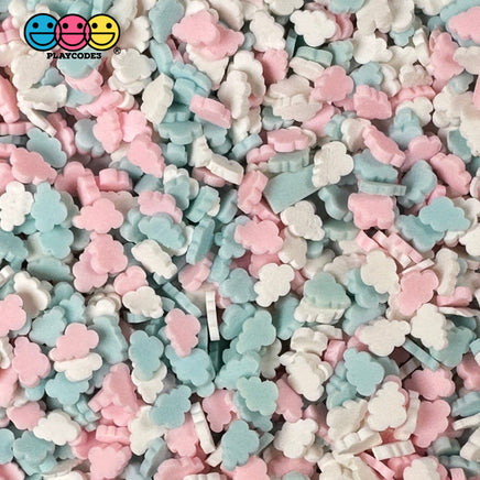 Cloud Pastel Colors Fimo Fake Polymer Clay Sprinkles Jimmies Funfetti 10 Grams Sprinkle