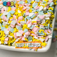 Cloudy Sky Star Moon Pastel Fimo Mix Fake Polymer Clay Sprinkles Confetti Funfetti 10 Grams Sprinkle