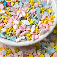 Cloudy Sky Star Moon Pastel Fimo Mix Fake Polymer Clay Sprinkles Confetti Funfetti Sprinkle