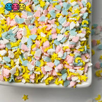 Cloudy Sky Star Moon Pastel Fimo Mix Fake Polymer Clay Sprinkles Confetti Funfetti Sprinkle