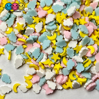 Cloudy Sky Star Moon Pastel Fimo Mix Fake Polymer Clay Sprinkles Confetti Funfetti Sprinkle