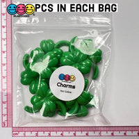 Clover Four Leaf Shamrock Flatback Charms Cabochons Saint Patricks Day Decoden 10 Pcs Charm