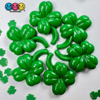 Clover Four Leaf Shamrock Flatback Charms Cabochons Saint Patricks Day Decoden 10 Pcs Charm
