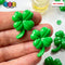 Clover Four Leaf Shamrock Flatback Charms Cabochons Saint Patricks Day Decoden 10 Pcs Charm