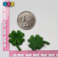 Clover Four Leaf Shamrock Flatback Charms Cabochons Saint Patricks Day Decoden 2 Colors 10 Pcs Charm