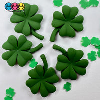 Clover Four Leaf Shamrock Flatback Charms Cabochons Saint Patricks Day Decoden 2 Colors 10 Pcs Charm