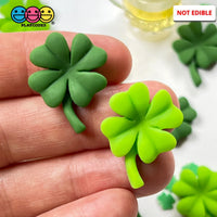 Clover Four Leaf Shamrock Flatback Charms Cabochons Saint Patricks Day Decoden 2 Colors 10 Pcs Charm