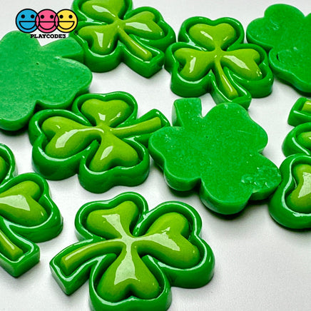 Clover Leaves St Patrick Holiday Flatback Cabochons Decoden Charm 10 Pcs Playcode3 Llc
