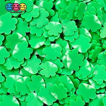 Clover Shamrock Fimo Slices Faux Sprinkle Saint Patricks Day Fake Funfetti Sprinkles 5/10 Mm 20