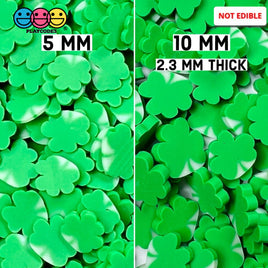 Clover Shamrock Fimo Slices Faux Sprinkle Saint Patricks Day Fake Funfetti Sprinkles 5/10 Mm