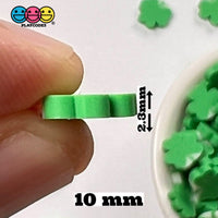 Clover Shamrock Fimo Slices Faux Sprinkle Saint Patricks Day Fake Funfetti Sprinkles 5/10 Mm