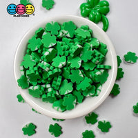 Clover Shamrock Fimo Slices Faux Sprinkle Saint Patricks Day Fake Funfetti Sprinkles 5/10 Mm
