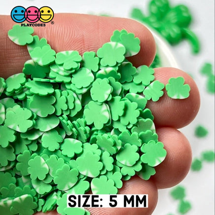 Clover Shamrock Fimo Slices Faux Sprinkle Saint Patricks Day Fake Funfetti Sprinkles 5/10 Mm