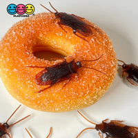 Cockroach Realistic Insect Bug Bendable Plastic Resin Cabochon Charm Halloween Decoden 10 Pcs