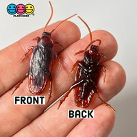 Cockroach Realistic Insect Bug Bendable Plastic Resin Cabochon Charm Halloween Decoden 10 Pcs