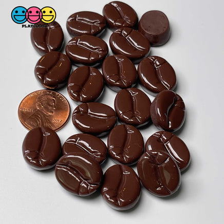 Coffee Bean Espresso Realistic Fake Food Flatback Cabochon Beans Decoden 20 Pcs