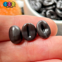 Coffee Beans Charms Fake Food Espresso Bean 3D Cabochons 100 Pcs Charm