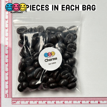 Coffee Beans Charms Fake Food Espresso Bean 3D Cabochons 100 Pcs Charm