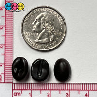 Coffee Beans Charms Fake Food Espresso Bean 3D Cabochons 100 Pcs Charm
