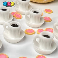 Coffee Cup With Saucer Mini Charms Espresso Cabochons Dollhouse Decoden 10 Pcs Charm