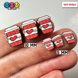 Coffee Cups Heart With Arrow Faux Sprinkle Valentines Day Fake Funfetti Sprinkles 5/10 Mm Playcode3