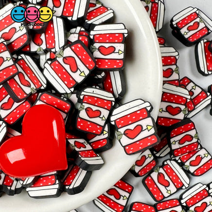 Coffee Cups Heart With Arrow Faux Sprinkle Valentines Day Fake Funfetti Sprinkles 5/10 Mm Playcode3
