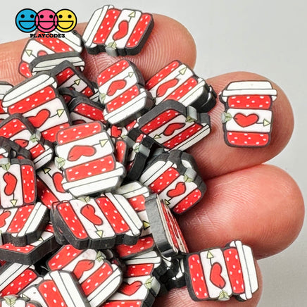 Coffee Cups Heart With Arrow Faux Sprinkle Valentines Day Fake Funfetti Sprinkles 5/10 Mm Playcode3