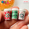 Coffee Cups Red Green Polka Dot Pink Cup Drink Miniature Charms Cabochons 3 Types 9 Pcs Charm