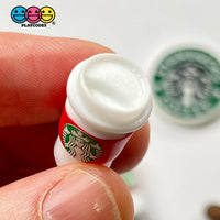 Coffee Cups Red Pink And Green Cup Drink Miniature Charms Cabochons 3 Colors 10 Pcs Charm