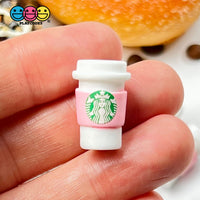 Coffee Cups Red Pink And Green Cup Drink Miniature Charms Cabochons 3 Colors 10 Pcs Charm