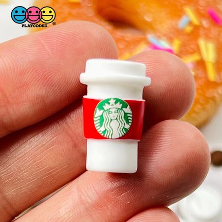 Coffee Cups Red Pink And Green Cup Drink Miniature Charms Cabochons 3 Colors 10 Pcs Charm