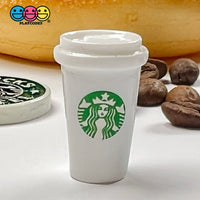 Coffee Cups White Cup Drink Miniature Charms Cabochons 10 Pcs Charm