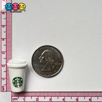 Coffee Cups White Cup Drink Miniature Charms Cabochons 10 Pcs Charm