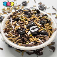Coffee Lovers Chocolate Hearts Caramel Fake Sprinkles Gold Beads Funfetti Glitter
