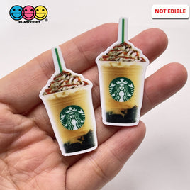 Starbucks Caramel Frozen Drink With Straw Planar Decoden 10Pcs