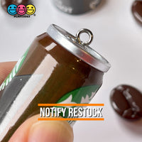 Starbucks Doubleshot Can Mini Charm With Loop Hole Miniature Realistic Cabochons Fake Food 5 Pcs