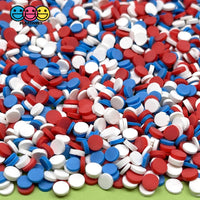 Confetti Disc Polymer Clay Fake Sprinkles 4Th Of July Independence Day Theme Mix Colors Sprinkle