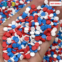 Confetti Disc Polymer Clay Fake Sprinkles 4Th Of July Independence Day Theme Mix Colors Sprinkle