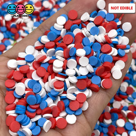 Confetti Disc Polymer Clay Fake Sprinkles 4Th Of July Independence Day Theme Mix Colors Sprinkle