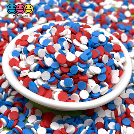 Confetti Disc Polymer Clay Fake Sprinkles 4Th Of July Independence Day Theme Mix Colors Sprinkle