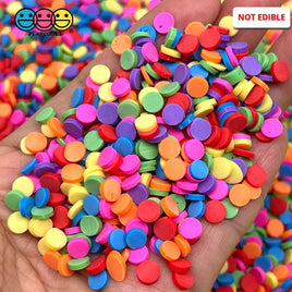 Confetti Disc Polymer Clay Fake Sprinkles Balloon Drop Theme Mixed Bright Colors Sprinkle