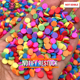 Confetti Disc Polymer Clay Fake Sprinkles Balloon Drop Theme Mixed Bright Colors Sprinkle