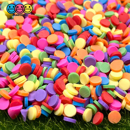 Confetti Disc Polymer Clay Fake Sprinkles Balloon Drop Theme Mixed Bright Colors Sprinkle