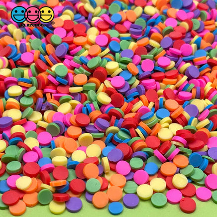 Confetti Disc Polymer Clay Fake Sprinkles Balloon Drop Theme Mixed Bright Colors Sprinkle