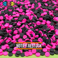 Confetti Disc Polymer Clay Fake Sprinkles Black Pink Valentines Theme Colors 20 Grams Sprinkle