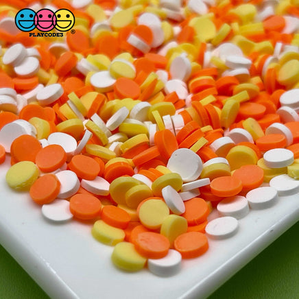 20/100G Confetti Disc Polymer Clay Fake Sprinkles Candy Corn Mixed Color Halloween Theme Playcode3