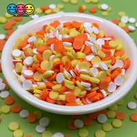 20/100G Confetti Disc Polymer Clay Fake Sprinkles Candy Corn Mixed Color Halloween Theme Playcode3