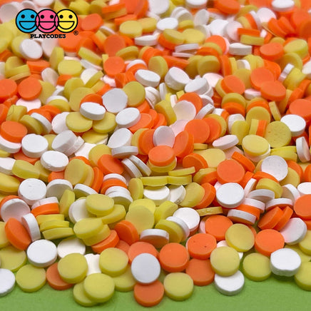20/100G Confetti Disc Polymer Clay Fake Sprinkles Candy Corn Mixed Color Halloween Theme Playcode3