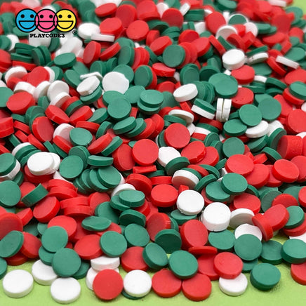 20/100G Confetti Disc Polymer Clay Fake Sprinkles Christmas Time Mixed Color Theme Playcode3