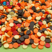 20/100G Confetti Disc Polymer Clay Fake Sprinkles Fall Harvest Halloween Mixed Color Theme Playcode3